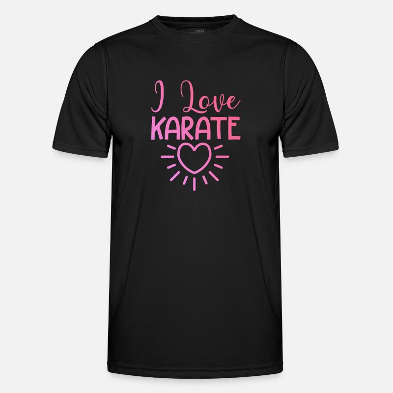 Ich liebe Karate Männer Funktions-T-Shirt
