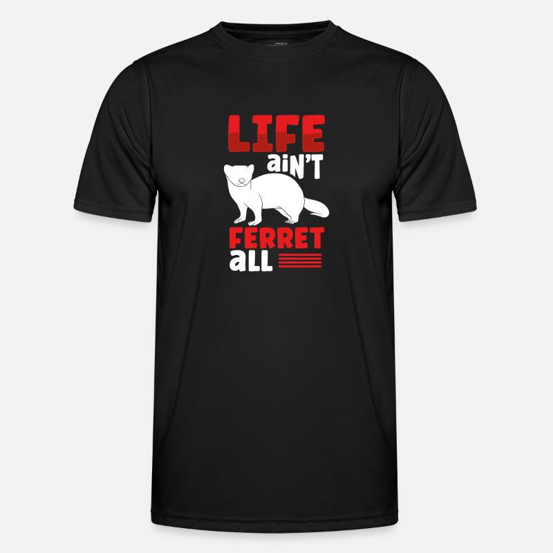 Frettchen Leben - Männer Funktions-T-Shirt - Schwarz