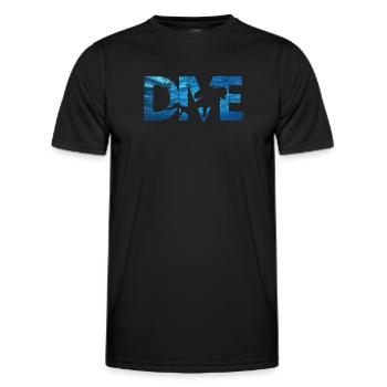 Apnea Diver Apnéiste Scuba Diver - T-shirt sport Homme - noir - Devant - AI Model Male 178 dark (178cm)