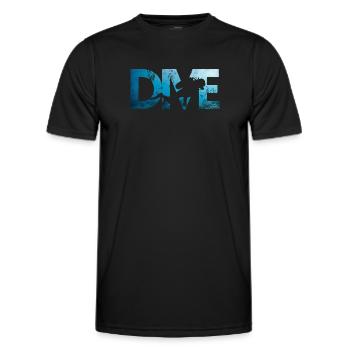 Apnea Diver Apnéiste Scuba Diver - T-shirt sport Homme - noir - Devant - AI Model Male 178 dark (178cm)