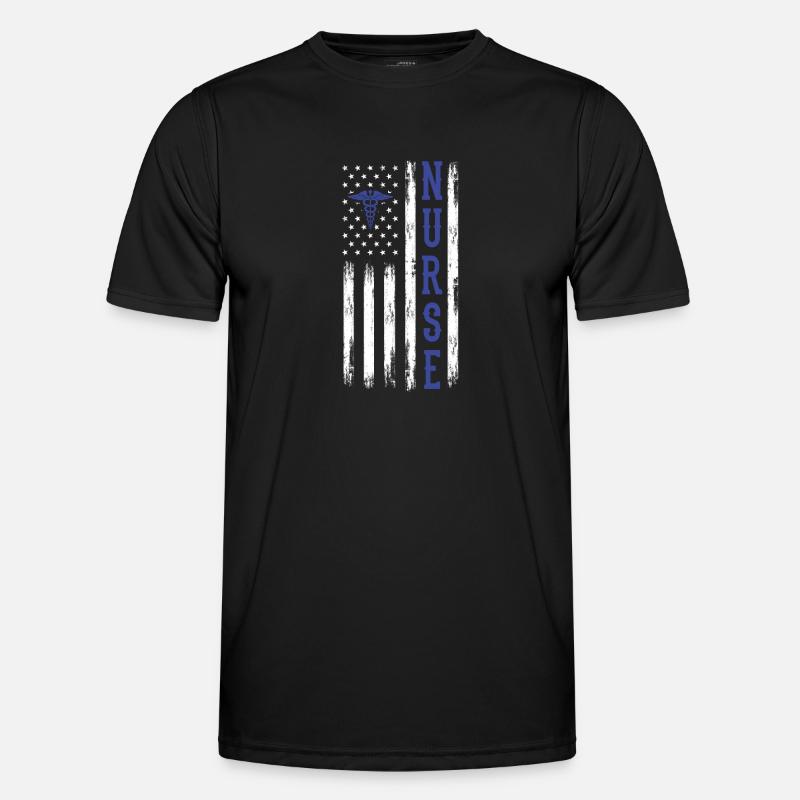Krankenschwester - Männer Funktions-T-Shirt - Schwarz