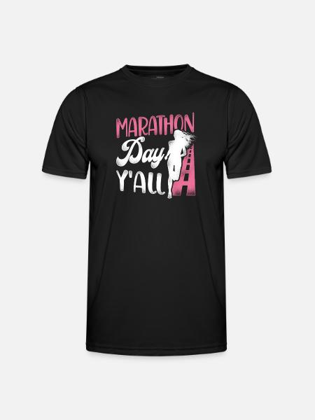 Running Runner Half Marathon - Men's Functional T-Shirt - black