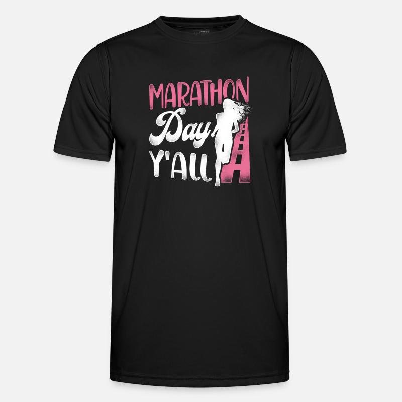 Running Runner Half Marathon - Men's Functional T-Shirt - black