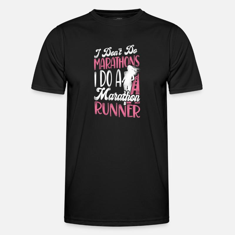Running Runner Half Marathon - Men's Functional T-Shirt - black