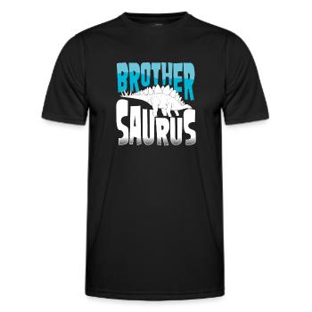 Frère Stegosaurus - T-shirt sport Homme - noir - Devant - AI Model Male 178 dark (178cm)