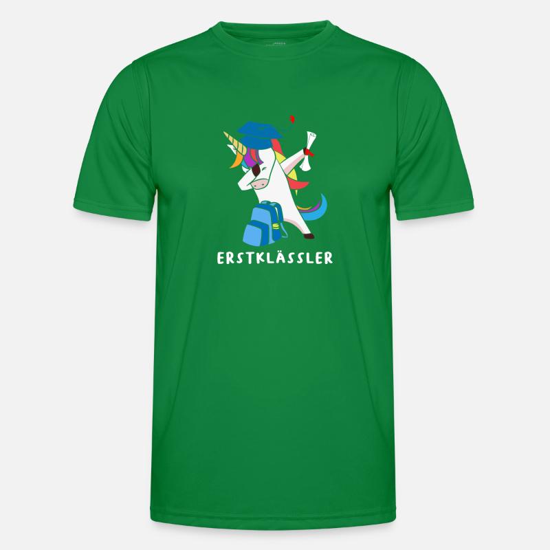 Dabbing Einhorn Erstklässler Männer Funktions-T-Shirt