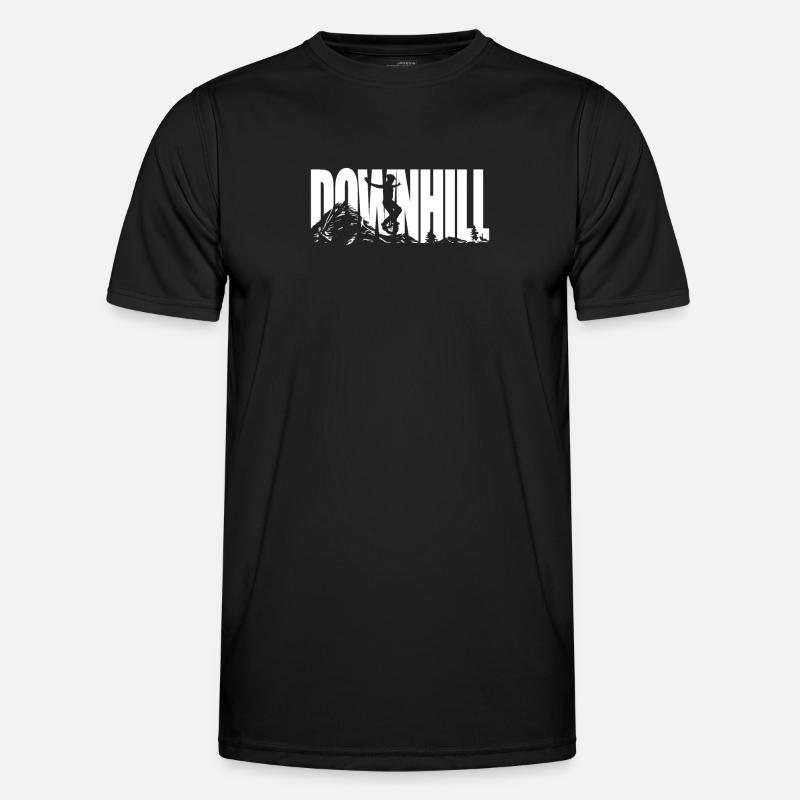Downhill Unicycle - Men's Functional T-Shirt - black