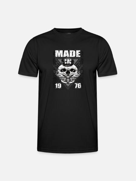 Made in 1976 Vintage Retro Limited Edition - Männer Funktions-T-Shirt - Schwarz