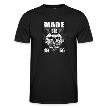 Made in 1966 Vintage Retro Limited Edition - Männer Funktions-T-Shirt - Schwarz - Vorne - AI Model Male 178 dark (178cm)