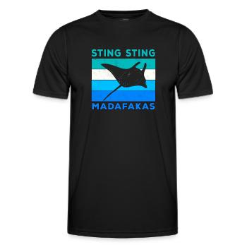 Apnea Diver Apnéiste Scuba Diver - T-shirt sport Homme - noir - Devant - AI Model Male 178 dark (178cm)