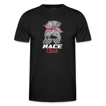 Racing Race Sunglasses Girl Race - Men's Functional T-Shirt - black - Front - AI Model Male 178 dark (178cm)