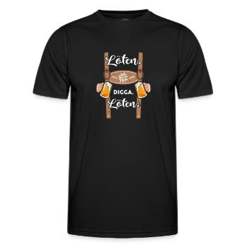 Soudure Digga Soudure Bière Lederhosen Costume Chemise - T-shirt sport Homme - noir - Devant - AI Model Male 178 dark (178cm)