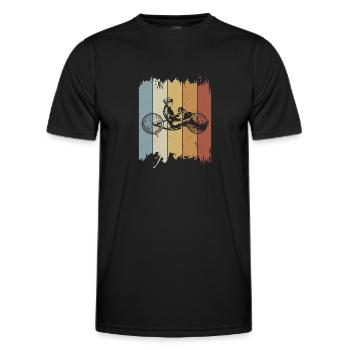 Vintage Handbike Tricycle Vélo Tricycle Handbike - T-shirt sport Homme - noir - Devant - AI Model Male 178 dark (178cm)