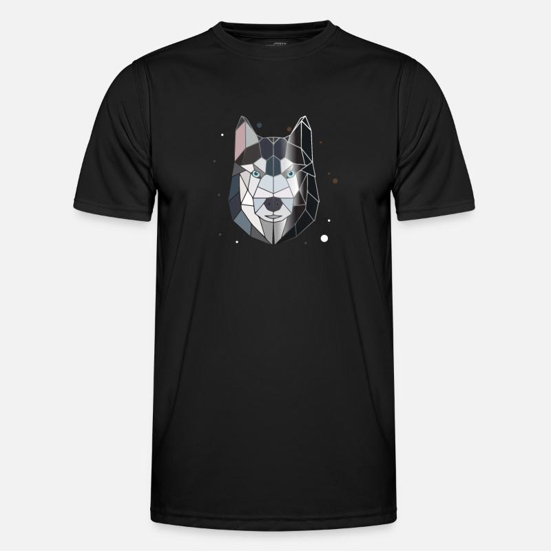 Husky Polygon - Men's Functional T-Shirt - black