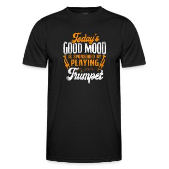 Trompettiste Vintage Aujourd’hui - T-shirt sport Homme - noir - Devant - AI Model Male 178 dark (178cm)