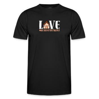 Liebe Makler - Männer Funktions-T-Shirt - Schwarz - Vorne - AI Model Male 178 dark (178cm)