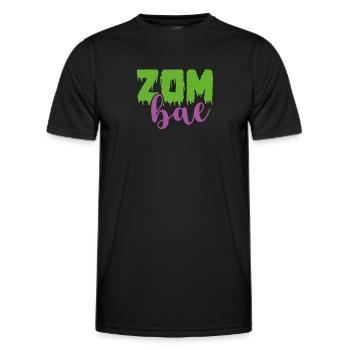 Déguisement de zombie - T-shirt sport Homme - noir - Devant - AI Model Male 178 dark (178cm)