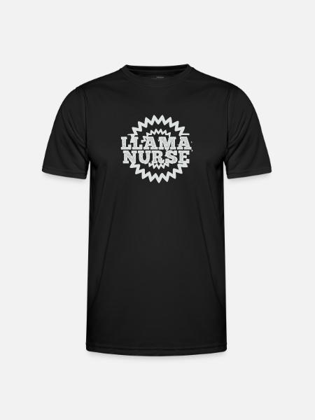 Infirmière lama - T-shirt sport Homme - noir
