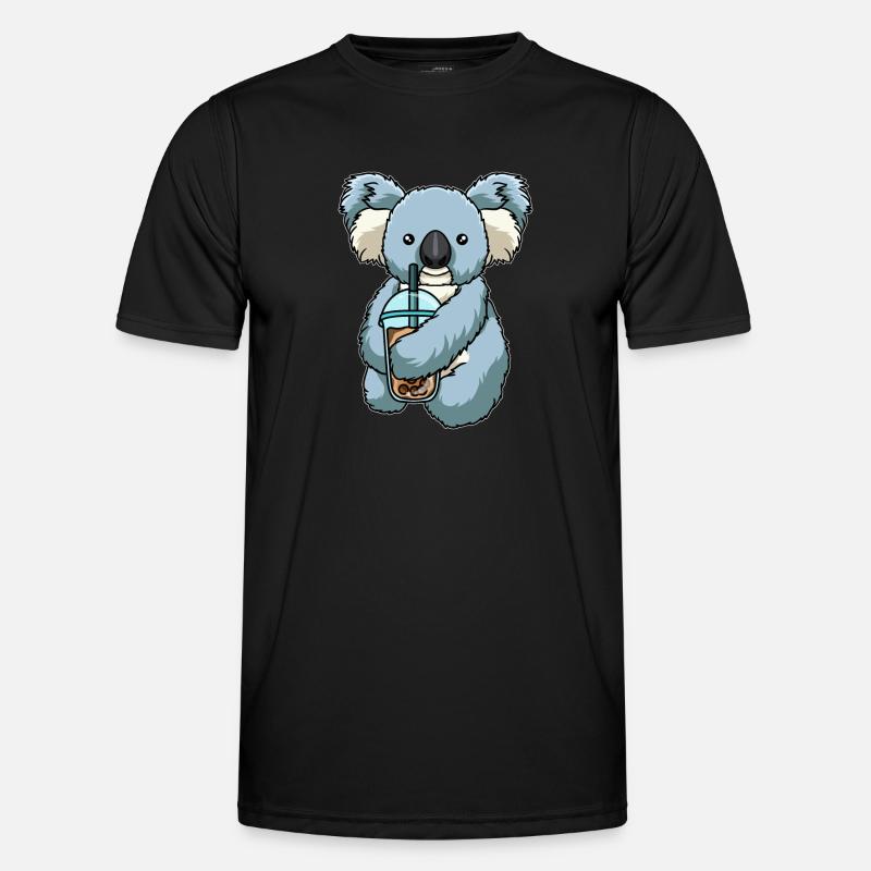 Kawaii Bubble Tea Koala - Men's Functional T-Shirt - black