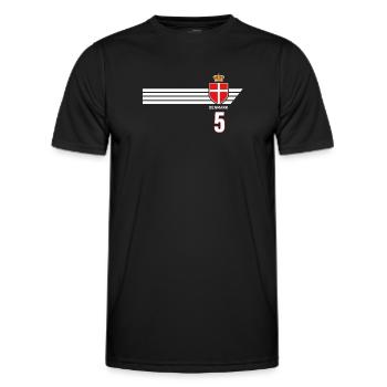 Danemark Football Armoiries danoises Drapeau Dynamite - T-shirt sport Homme - noir - Devant - AI Model Male 178 dark (178cm)