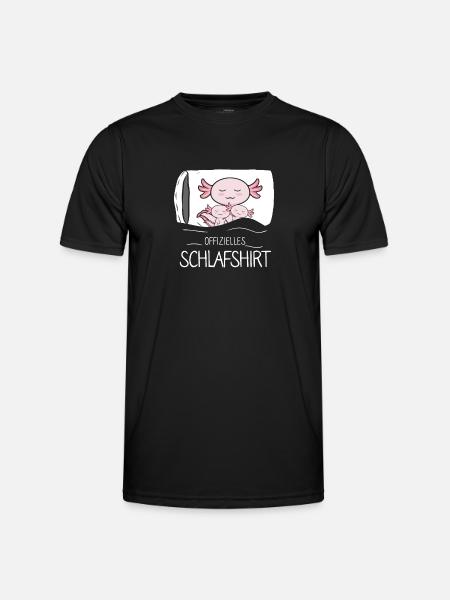 Official Sleeping Shirt Axolotl - Men's Functional T-Shirt - black