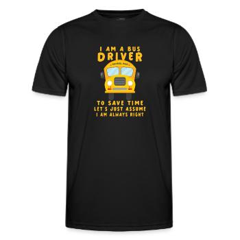 Funny School Bus Driver Appreciation anniversary - Männer Funktions-T-Shirt - Schwarz - Vorne - AI Model Male 178 dark (178cm)