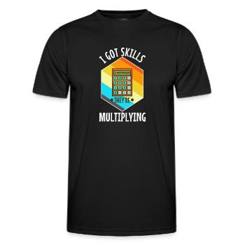 J’ai acquis des compétences qu’ils multiplient - T-shirt sport Homme - noir - Devant - AI Model Male 178 dark (178cm)