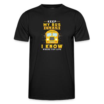 Funny School Bus Driver Appreciation anniversary - Männer Funktions-T-Shirt - Schwarz - Vorne - AI Model Male 178 dark (178cm)