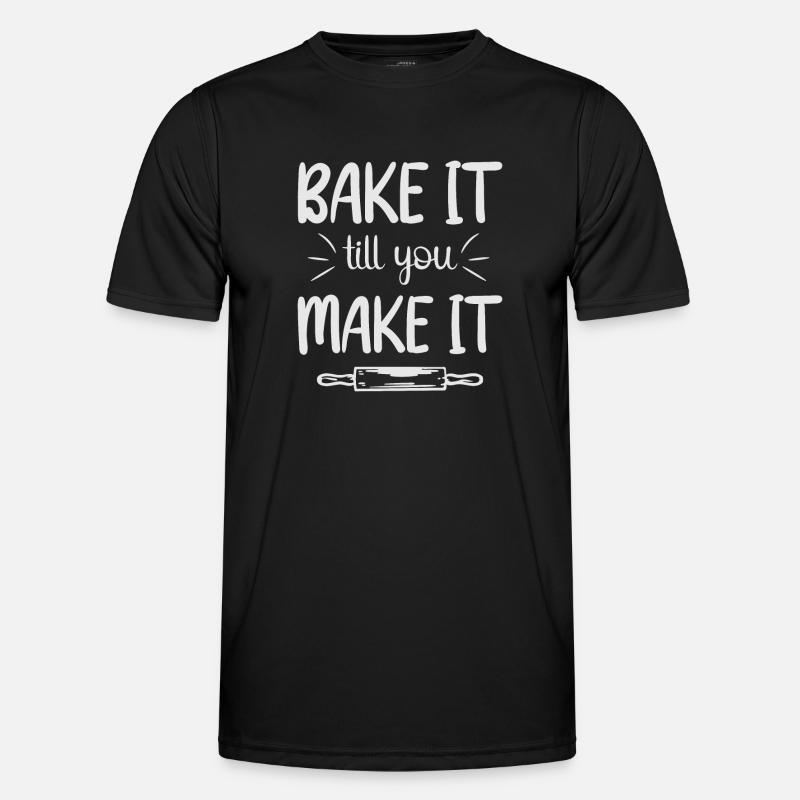 Kuchen Backen Bäcker Konditor - Männer Funktions-T-Shirt - Schwarz