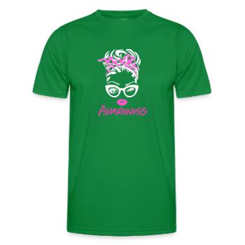 Breast Cancer Awareness - Men's Functional T-Shirt - kelly green - Front - AI Model Male 178 dark (178cm)