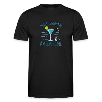 Blue Lagoon est ma Saint-Valentin - T-shirt sport Homme - noir - Devant - AI Model Male 178 dark (178cm)