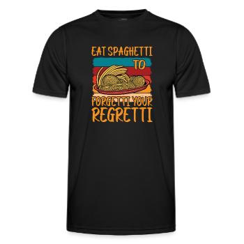 Eat Spaghetti To Forgetti Your Regretti 9 - Männer Funktions-T-Shirt - Schwarz - Vorne - AI Model Male 178 dark (178cm)