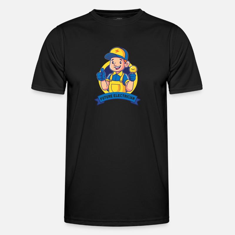 Electrician Electrical Engineer Lineman Electrical - Männer Funktions-T-Shirt - Schwarz