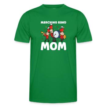 Marching Band Clarinetist School Rehearsal Music - Men's Functional T-Shirt - kelly green - Front - AI Model Male 178 dark (178cm)
