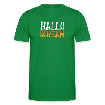 Cri d’Halloween - T-shirt sport Homme - vert - Devant - AI Model Male 178 dark (178cm)