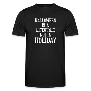 Halloween Ist Ein Lebensstil - Männer Funktions-T-Shirt - Schwarz - Vorne - AI Model Male 178 dark (178cm)