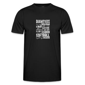 Softball - Männer Funktions-T-Shirt - Schwarz - Vorne - AI Model Male 178 dark (178cm)