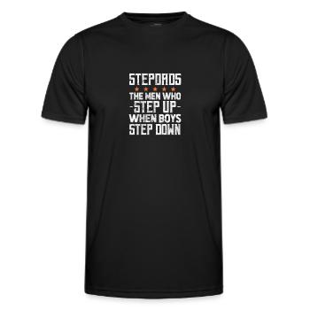 Stiefvater - Männer Funktions-T-Shirt - Schwarz - Vorne - AI Model Male 178 dark (178cm)