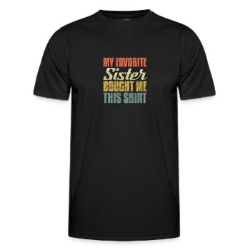 Frère - T-shirt sport Homme - noir - Devant - AI Model Male 178 dark (178cm)