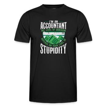 Accountant Bookkeeper Accounting - Men's Functional T-Shirt - black - Front - AI Model Male 178 dark (178cm)