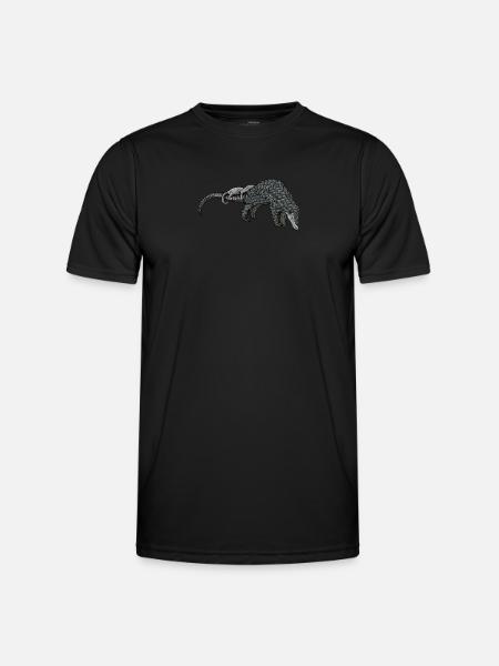 Schuppentier Pangolin Schuppen bedrohtes Tier - Männer Funktions-T-Shirt - Schwarz