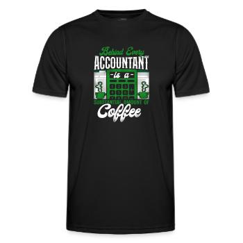 Accountant Bookkeeper Accounting - Men's Functional T-Shirt - black - Front - AI Model Male 178 dark (178cm)