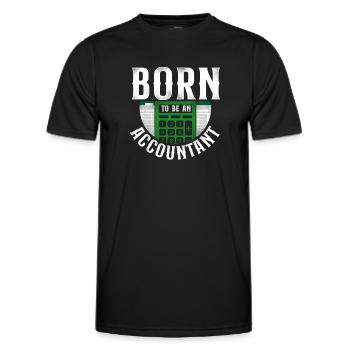 Accountant Bookkeeper Accounting - Men's Functional T-Shirt - black - Front - AI Model Male 178 dark (178cm)