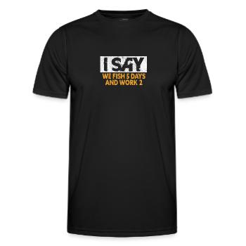 Angler - Männer Funktions-T-Shirt - Schwarz - Vorne - AI Model Male 178 dark (178cm)