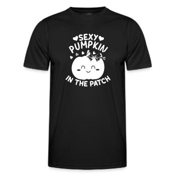 Sexy Pumpkin in Patch I Sexy Pumpkin Halloween Party - Men's Functional T-Shirt - black - Front - AI Model Male 178 dark (178cm)