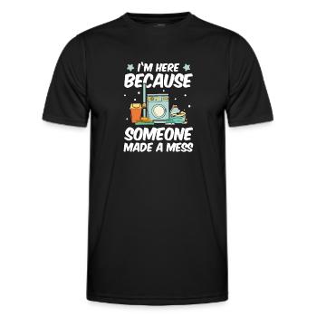 Maid Service Cleaner Cleaning Some Made A Mess - Men's Functional T-Shirt - black - Front - AI Model Male 178 dark (178cm)