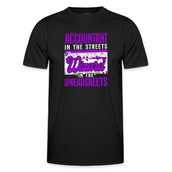 Comptable Comptable Comptable Comptabilité - T-shirt sport Homme - noir - Devant - AI Model Male 178 dark (178cm)