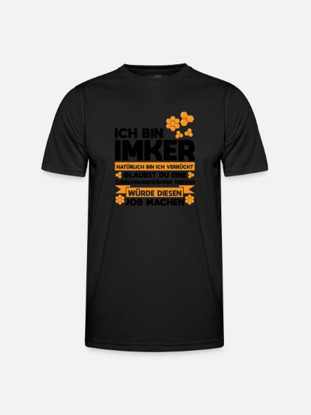 Imker Bienen Imkern Geschenk - Männer Funktions-T-Shirt - Schwarz