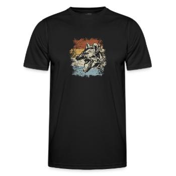 Vintage Hyena - Men's Functional T-Shirt - black - Front - AI Model Male 178 dark (178cm)