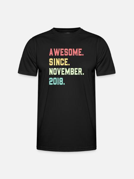 Awesome Since November 2018 - Men's Functional T-Shirt - black